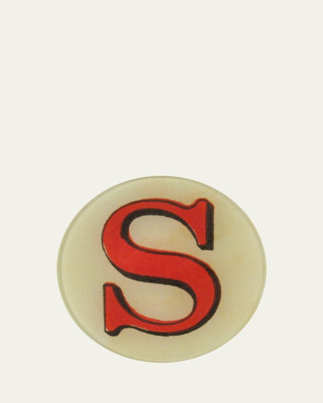 Red Letter S Decorative Plate